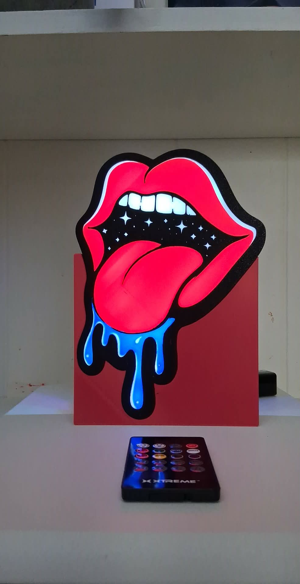 Lips LED light box – custom 3D printed – Lit Layer Creations